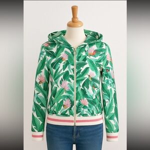 Girls Tropical Zip Hoodie Palm Bird Resort Coastal Jacket H&M Dieter Braun 11Y
